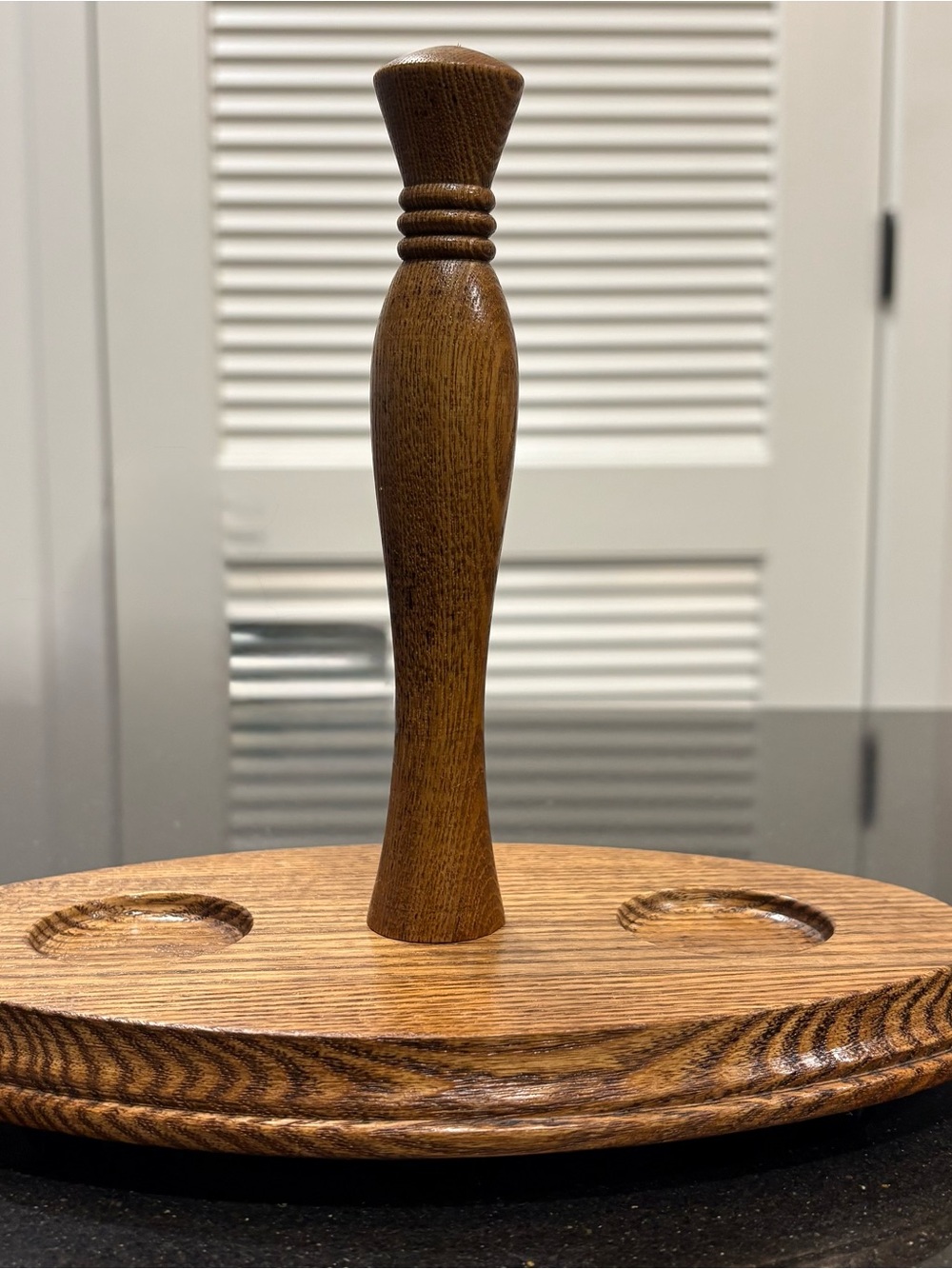 Vintage Wooden Salt and Pepper Caddy